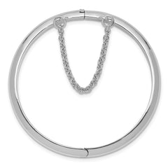 Sterling Silver RH-plated Polished 4mm w/ Safety Hinged Children's Bangle - 3