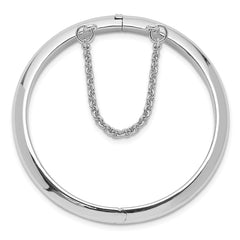 Sterling Silver RH-plated Polished 5mm w/ Safety Hinged Children's Bangle - 2