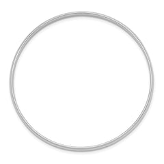 Sterling Silver RH-plated Polished 3mm Slip On Children's Bangle Bracelet