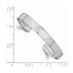 Sterling Silver Rhodium-plated Polished 6mm Children's Cuff Bangle - 2