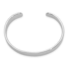 Sterling Silver Rhodium-plated Polished 8mm Children's Cuff Bangle - 2