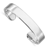Sterling Silver Rhodium-plated Polished 8mm Children's Cuff Bangle - 2