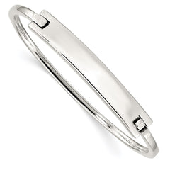 Sterling Silver ID Hinged Bangle - 2