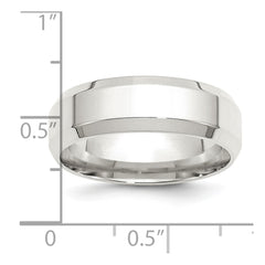 Sterling Silver 7mm Beveled Edge Size 11 Band