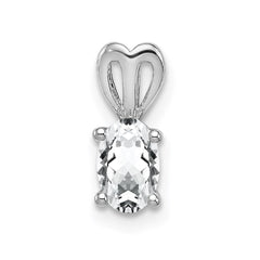 Sterling Silver Rhodium-plated White Topaz Pendant