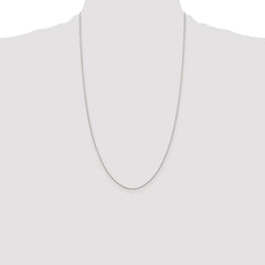 Sterling Silver Rhodium-plated .8mm 8 Sided Diamond-cut Box Chain - 3