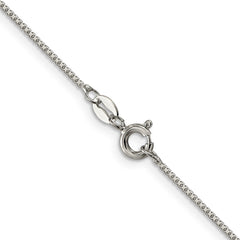 Sterling Silver 1mm 8 Sided Diamond-cut Box Chain - 6