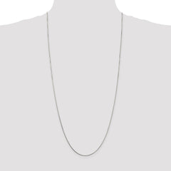 Sterling Silver 1mm 8 Sided Diamond-cut Box Chain