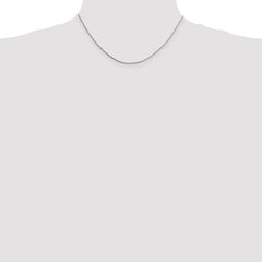 Sterling Silver Rhodium-plated 1mm 8 Sided Diamond-cut Box Chain - 3