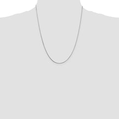 Sterling Silver Rhodium-plated 1mm 8 Sided Diamond-cut Box Chain - 6