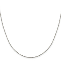 Sterling Silver Rhodium-plated 1.15mm 8 Sided Diamond-cut Box Chain - 2