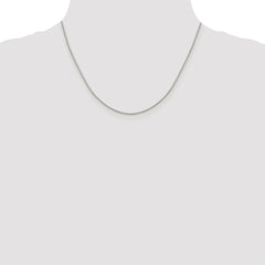 Sterling Silver Rhodium-plated 1.15mm 8 Sided Diamond-cut Box Chain