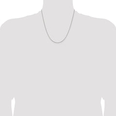 Sterling Silver 1.25mm 8 Sided Diamond-cut Box Chain