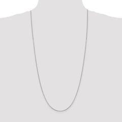 Sterling Silver 1.25mm 8 Sided Diamond-cut Box Chain - 8