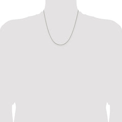Sterling Silver Rhodium-plated 1.25mm 8 Sided Diamond-cut Box Chain - 3