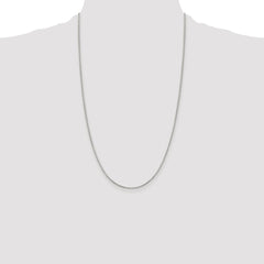 Sterling Silver Rhodium-plated 1.25mm 8 Sided Diamond-cut Box Chain - 4