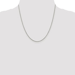 Sterling Silver Rhodium-plated 1.35mm 8 Sided Diamond-cut Box Chain - 2
