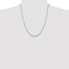 Sterling Silver Rhodium-plated 1.5mm 8 Sided Diamond-cut Box Chain - 2