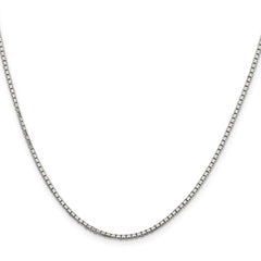 Sterling Silver 1.7mm 8 Sided Diamond-cut Box Chain - 9