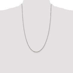 Sterling Silver 1.7mm 8 Sided Diamond-cut Box Chain - 9