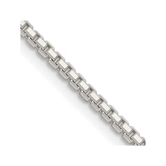 Sterling Silver 1.7mm 8 Sided Diamond-cut Box Chain - 6