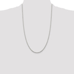 Sterling Silver 2mm 8 Sided Diamond-cut Box Chain - 7