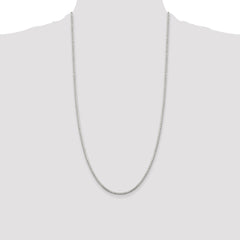 Sterling Silver 2mm 8 Sided Diamond-cut Box Chain - 8
