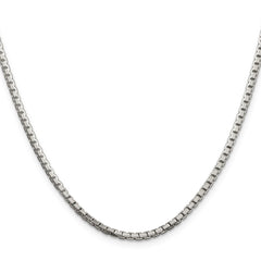 Sterling Silver 2.5mm 8 Sided Diamond-cut Box Chain - 5
