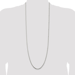 Sterling Silver 2.5mm 8 Sided Diamond-cut Box Chain - 9
