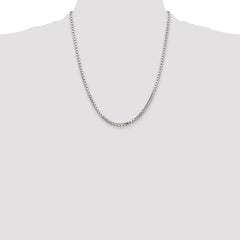 Sterling Silver 2.9mm 8 Sided Diamond-cut Box Chain - 3