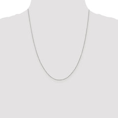 Sterling Silver Rhodium-plated .6mm Box Chain - 8