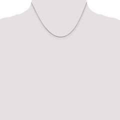 Sterling Silver Rhodium-plated .8mm Box Chain - 4