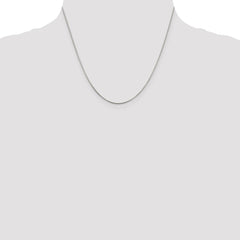 Sterling Silver Rhodium-plated .8mm Box Chain - 5