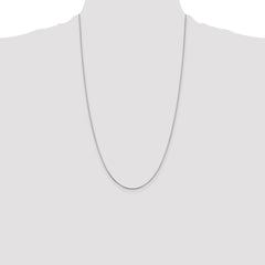 Sterling Silver Rhodium-plated .8mm Box Chain - 7