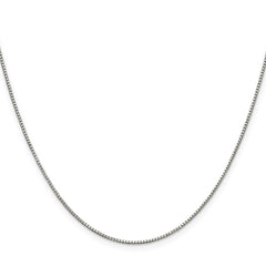 Sterling Silver Rhodium-plated .9mm Box Chain - 9