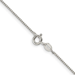 Sterling Silver Rhodium-plated .9mm Box Chain - 9