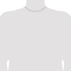 Sterling Silver Rhodium-plated .9mm Box Chain - 8