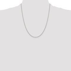 Sterling Silver Rhodium-plated 1.1mm Box Chain - 9
