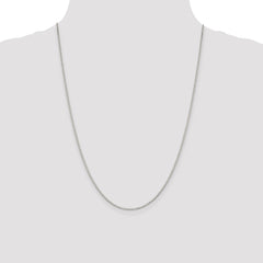Sterling Silver Rhodium-plated 1.1mm Box Chain - 6