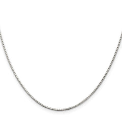 Sterling Silver Rhodium-plated 1.25mm Box Chain - 8