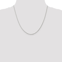Sterling Silver Rhodium-plated 1.25mm Box Chain - 7