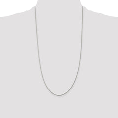 Sterling Silver Rhodium-plated 1.25mm Box Chain - 8
