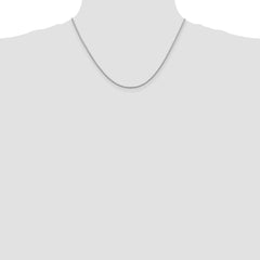 Sterling Silver Rhodium-plated 1.4mm Box Chain - 7