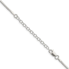 Sterling Silver 1.5mm Box Chain w/2in ext.