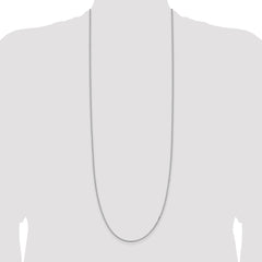 Sterling Silver Rhodium-plated 1.5mm Box Chain - 4