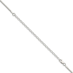 Sterling Silver 1.75mm Box Chain w/4in ext.
