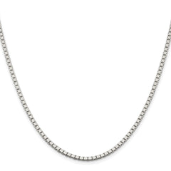 Sterling Silver Rhodium-plated 2.5mm Box Chain - 10