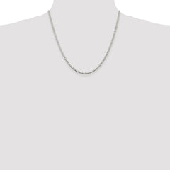 Sterling Silver Rhodium-plated 2.5mm Box Chain - 10