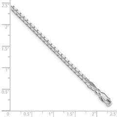 Sterling Silver Rhodium-plated 2.5mm Box Chain - 4