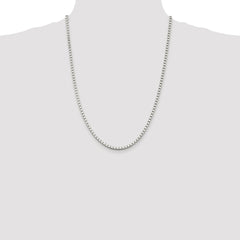 Sterling Silver Rhodium-plated 3mm Box Chain - 5